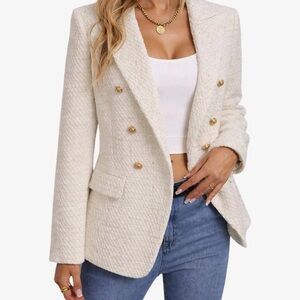 Tweed Cream Blazer
